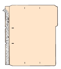 Self Adhesive Single Tab divider for folders